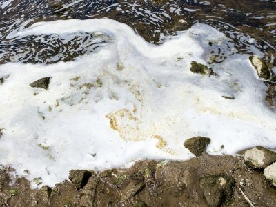 firefighting foam pollutes a waterway